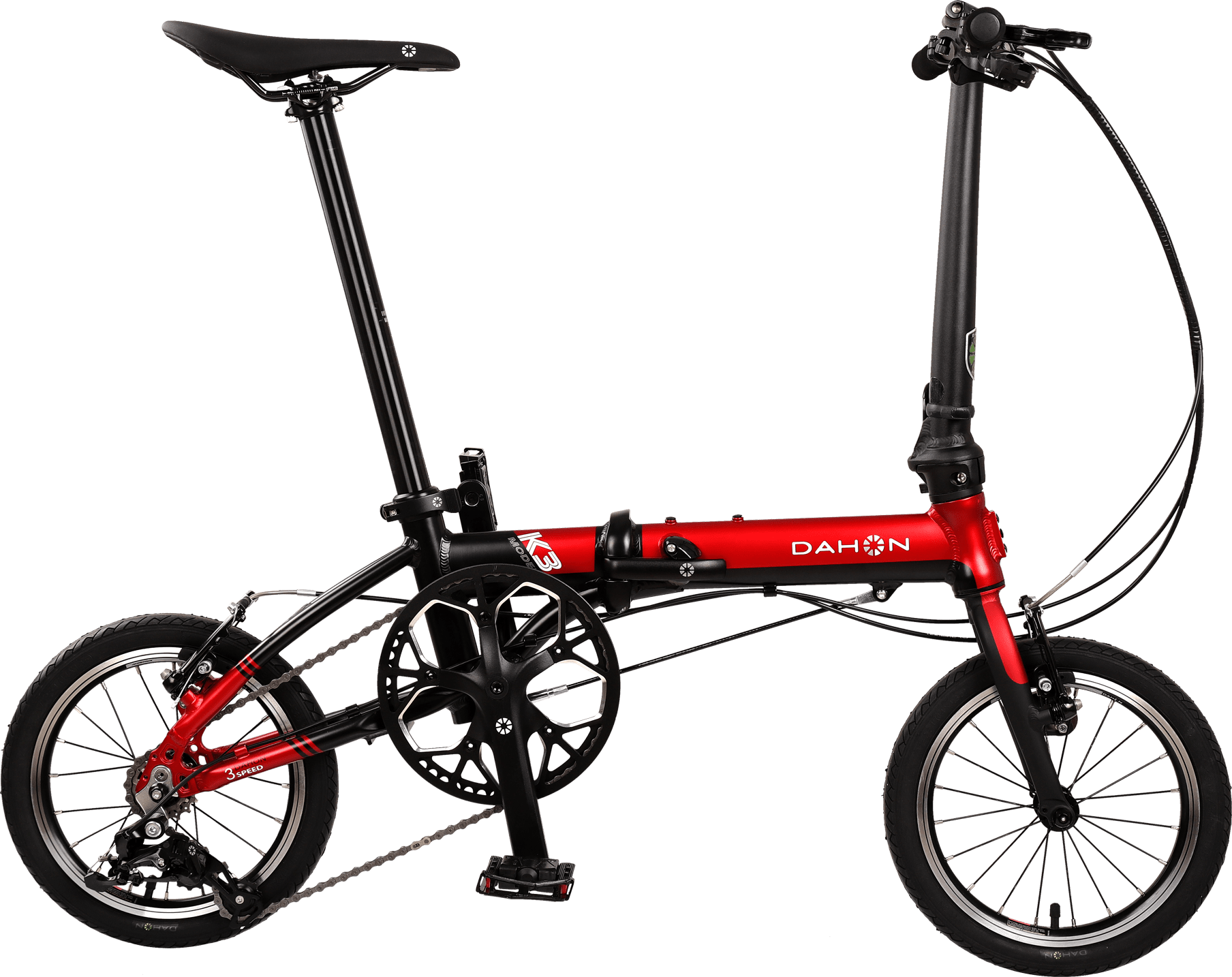 Велосипед Dahon K3 складной, 14 дюймов, KAA433, чёрно-красный