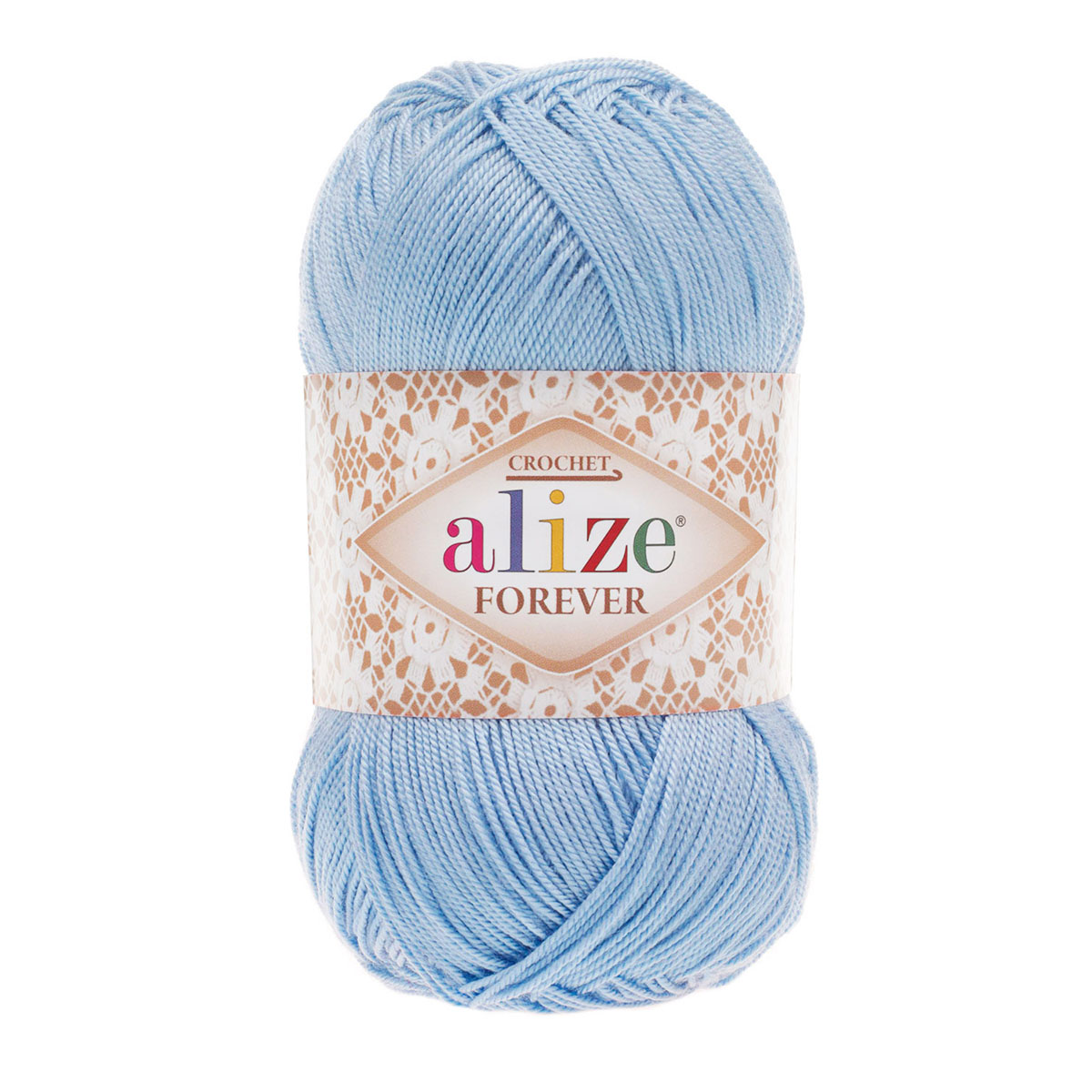 фото Пряжа alize 'forever crochet' 50г, 300м, микроакрил ту, 350 светло-голубой, 5 мотков