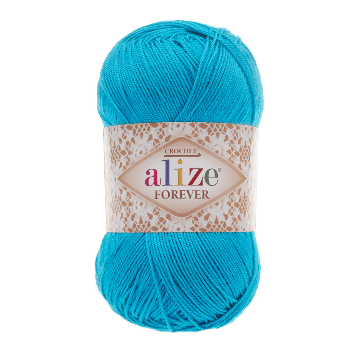 

Пряжа ALIZE Forever crochet 50г, 300м, микроакрил ТУ, 245 голубой Сочи, 5 мотков