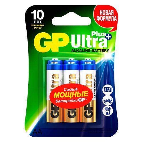 

AA Батарейка GP Ultra Plus Alkaline GP 15AUP-2CR6, 6 шт., GP 15AUP-2CR6