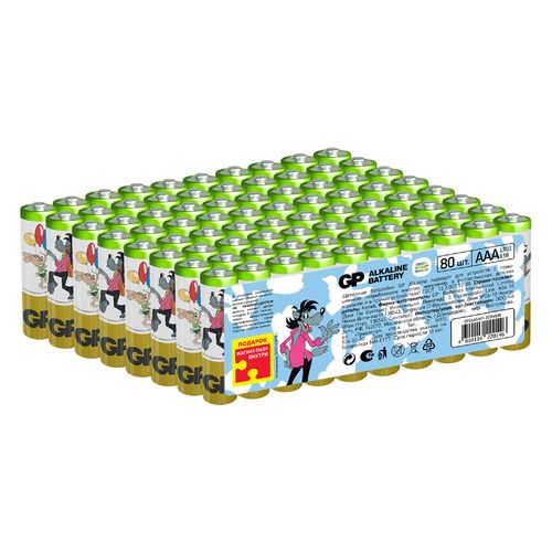 

AAA Батарейка GP Super Alkaline 24ASMF-2CRVS80, 80 шт., 24ASMF-2CRVS80
