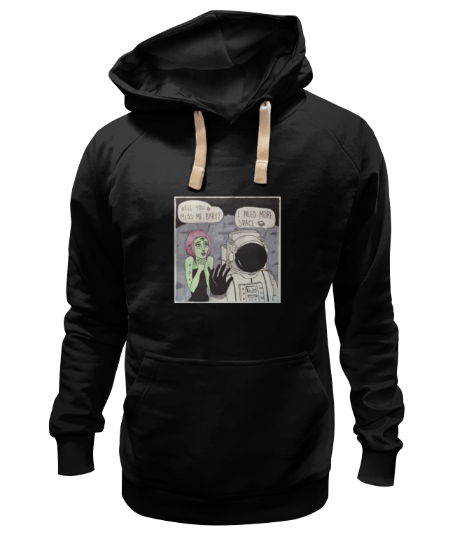 

Худи унисекс Printio Need more space черное 3XL, Черный, Need more space