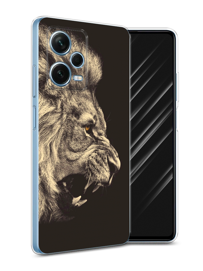 

Чехол Awog для Xiaomi Redmi Note 12 Pro Plus "Львиный рык 2", Бежевый;черный, 317150-1
