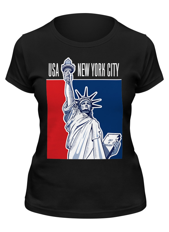 

Футболка женская Printio New york city черная S, Черный, New york city