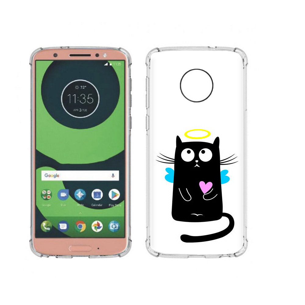 

Чехол MyPads Tocco для Motorola Moto G6 Кот ангелок (PT99805.376.96), Прозрачный, Tocco