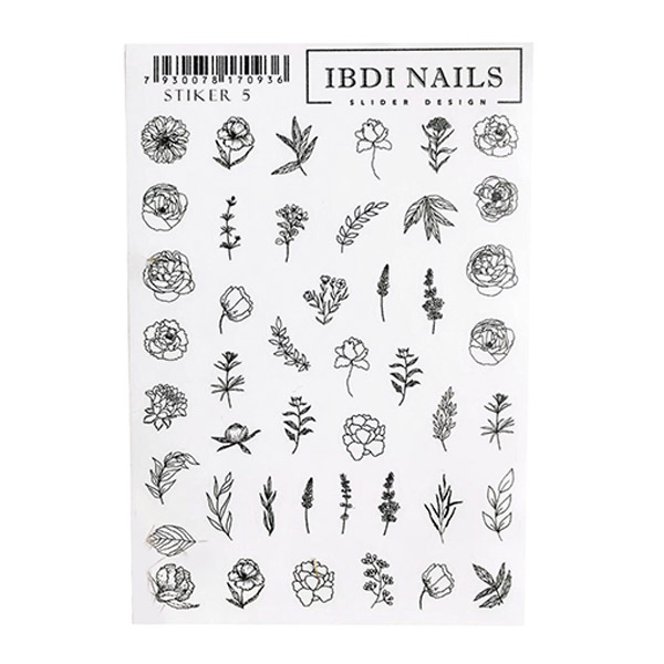 

Стикеры STIKER Ibdi Nails №05, Черный