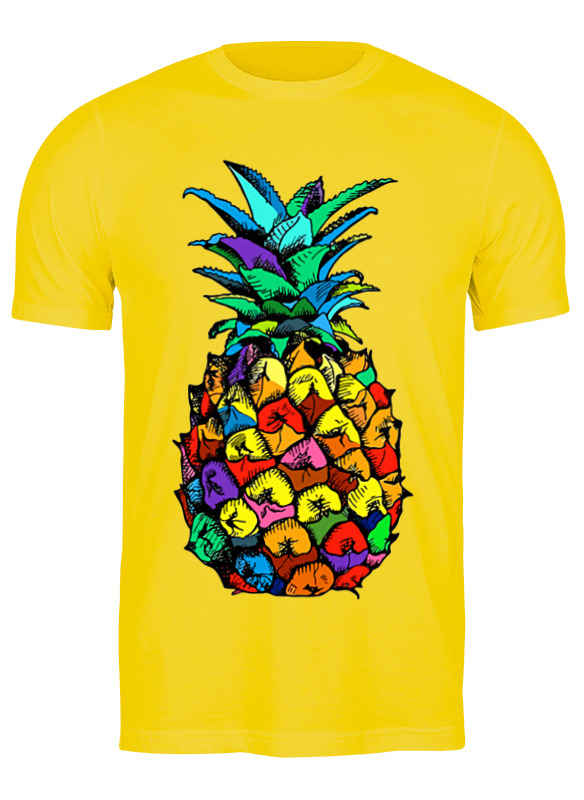 

Футболка мужская Printio Ananas color желтая S, Желтый, Ananas color