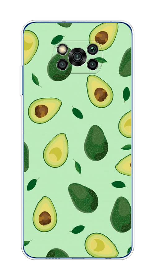 

Чехол на Poco X3/X3 Pro "Blue avocado", Коричневый;зеленый, 310650-1