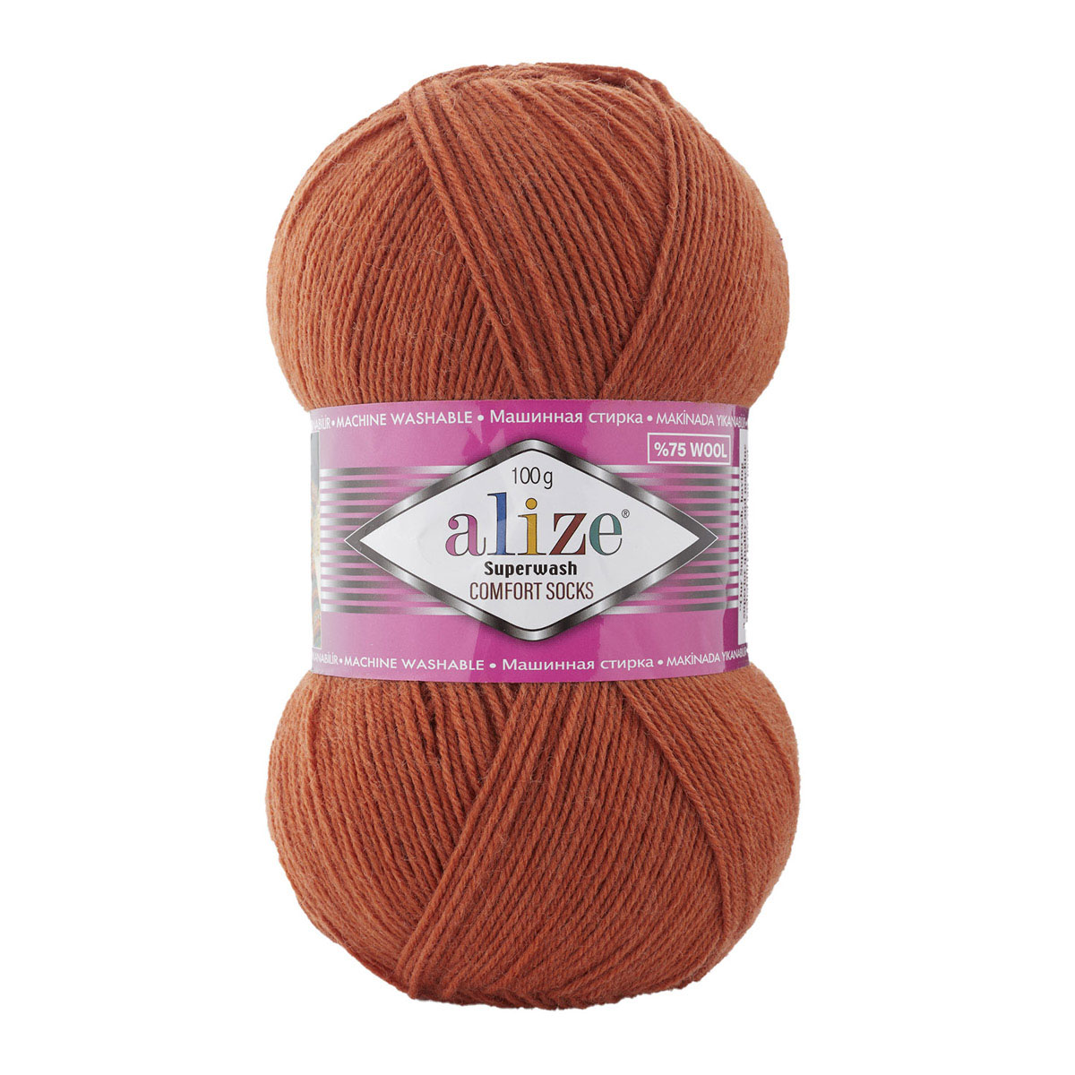 

Пряжа ALIZE 'Superwash Comfort Socks' 100г, 420м, SW шерсть, 433 мармелад, 5 мотков