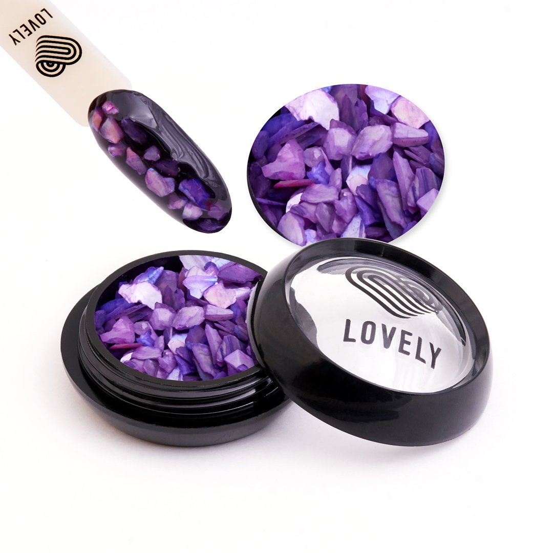 

Слюда для дизайна ногтей Lovely, фиолетовая