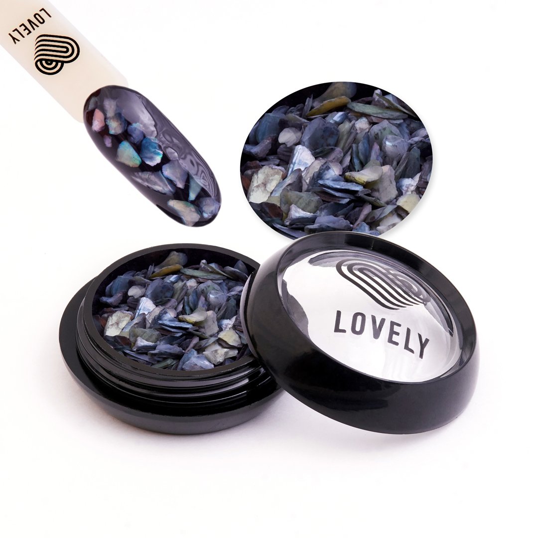 

Слюда для дизайна ногтей Lovely, серая