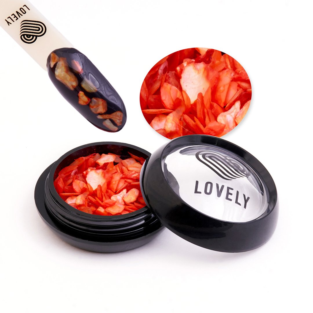 

Слюда для дизайна ногтей Lovely, оранжевая
