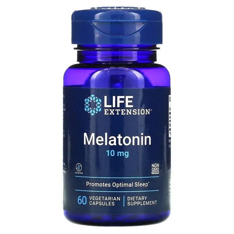 Мелатонин Life Extension Melatonin 10 мг вегетарианские капсулы 60 шт