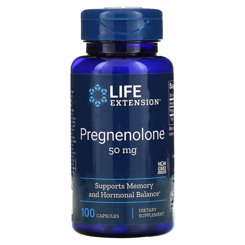 Life extension Pregnenolone 50 mg, 100 capsules