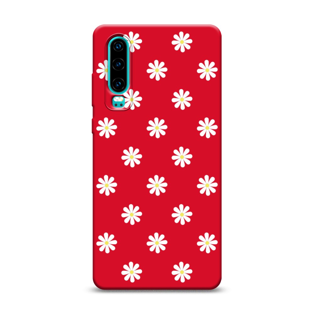 

Матовый силиконовый чехол "Маленькие ромашки" на Huawei P30