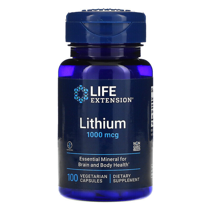Life extension Lithium, 1000 mcg, 100 capsules