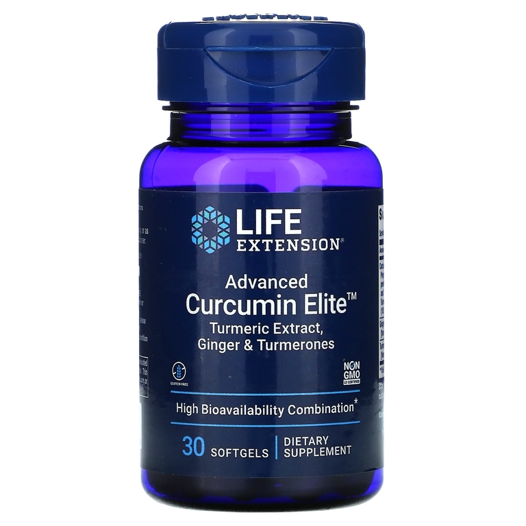 Экстракт куркумы, имбирь и турмероны Life extension Advanced Curcumin Elite капсулы 30 шт