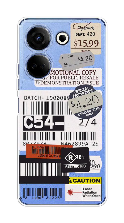 

Чехол на Tecno Camon 20/20 Pro 4G "Flight to Paris", Серый;бежевый, 304350-1