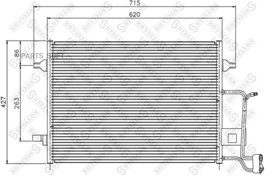 

Радиатор кондиционера Audi A6 C5/A6 C5 Avant/Allroad C5 97>05 STELLOX 1045399SX