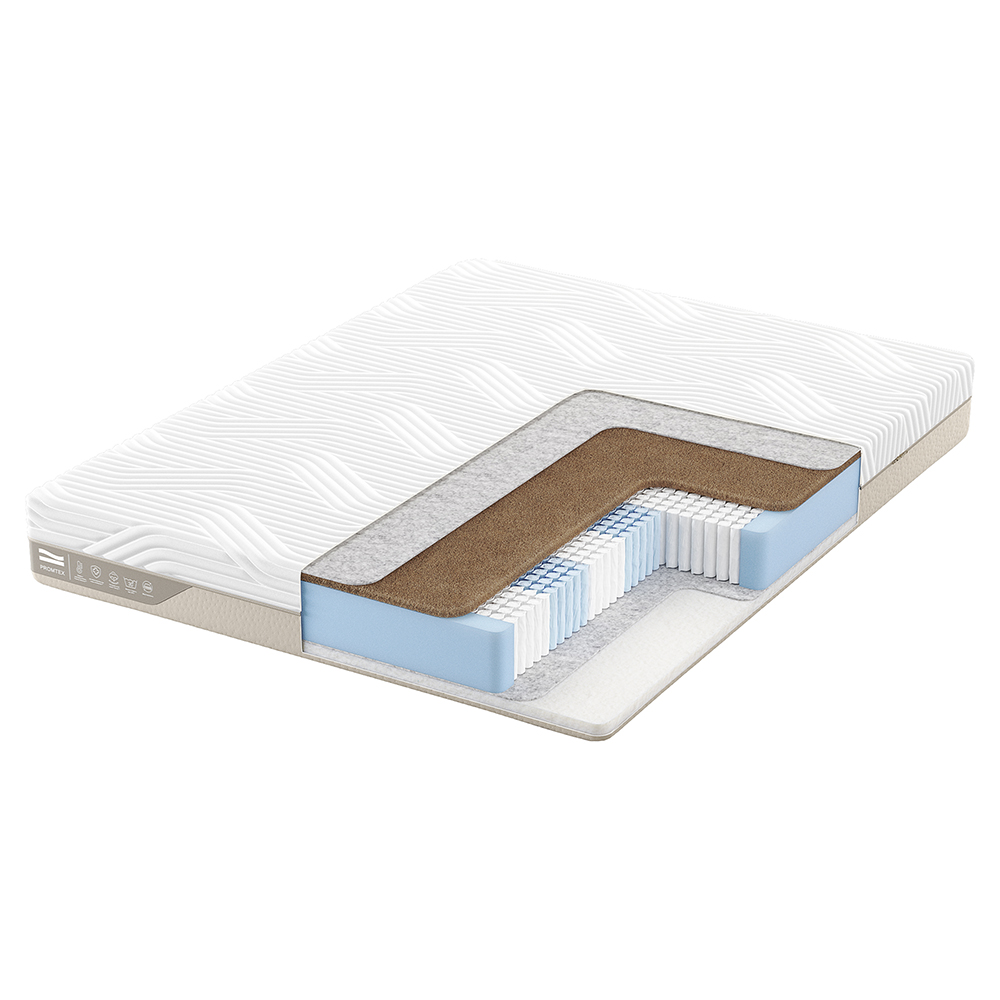 

Матрас анатомический Promtex Micropacket Cocos Strutto 90x190 независимые пружины, Белый, Cocos Strutto