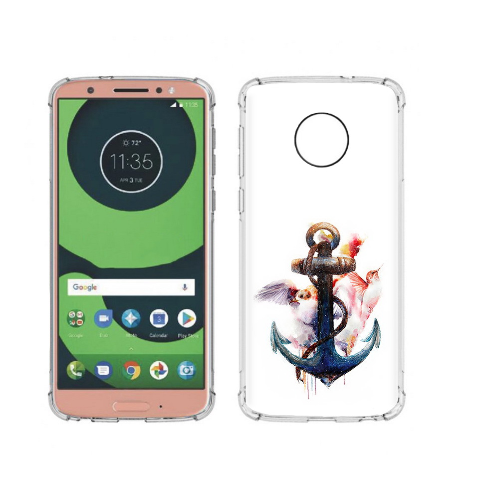 

Чехол MyPads Tocco для Motorola Moto G6 якорь с птицами (PT99805.376.703), Прозрачный, Tocco