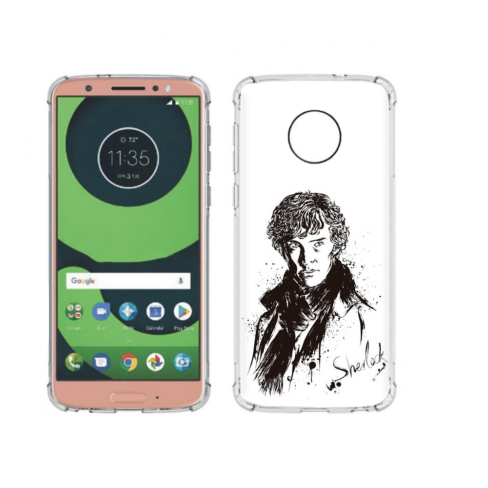 

Чехол MyPads Tocco для Motorola Moto G6 шерлок холмс портрет (PT99805.376.698), Прозрачный, Tocco