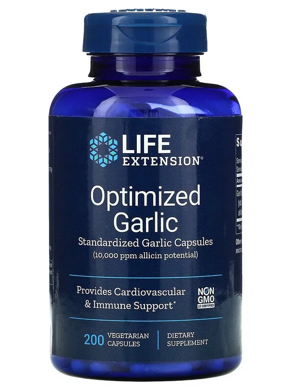 Life extension Optimized Garlic 200 vegetarian capsules