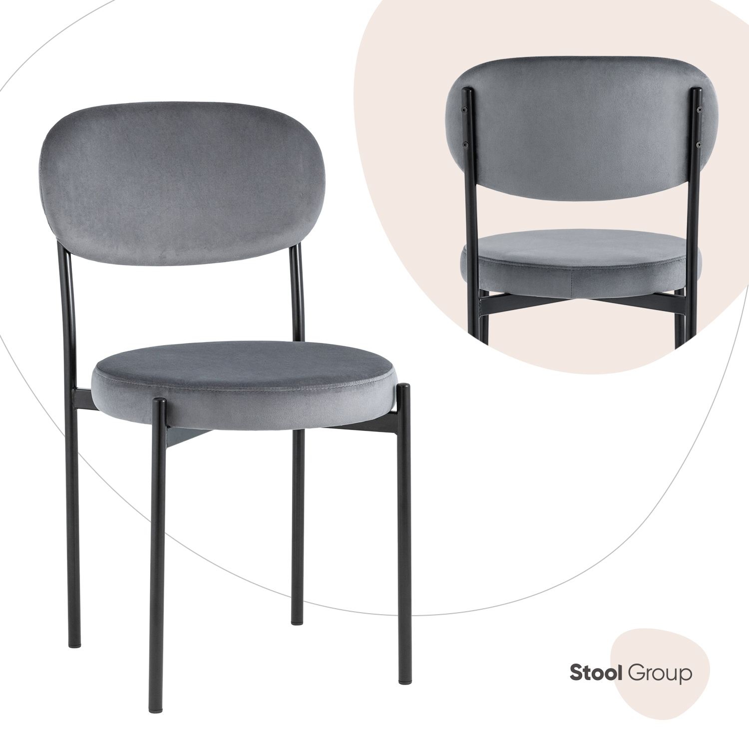 

Стул Stool Group Бриф, серый, Бриф