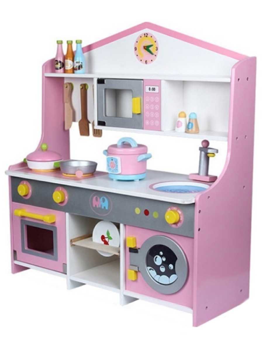 Игровой набор StarFriend Детская кухня деревянный 12 предметов 62x23x72 см