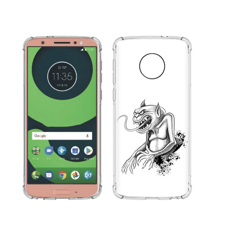 

Чехол MyPads Tocco для Motorola Moto G6 чорт (PT99805.376.692), Прозрачный, Tocco