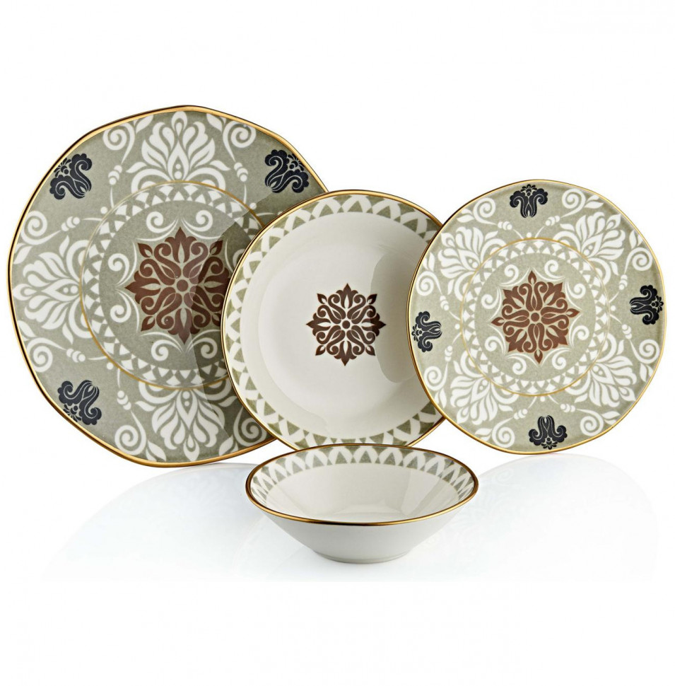 

Набор тарелок 24 предмета на 6 персон O.M.S. Collection "Cinza" / 284353, Cinza
