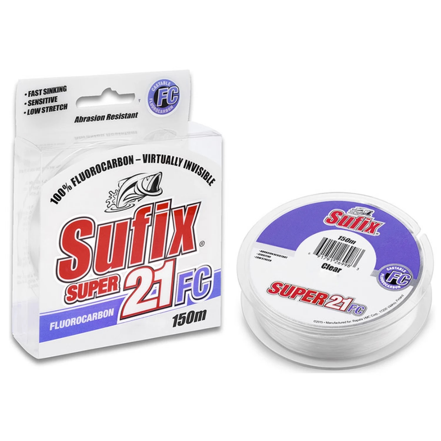 

Леска SUFIX Super 21 Fluorocarbon прозрачная 30 м 0,20 мм 3,7 кг