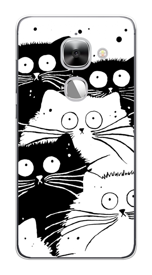 

Чехол Awog на LeEco Le 2/2 Pro / Лееко Ле 2/2 Про "Коты черно-белые", Черный;белый, 140150-2