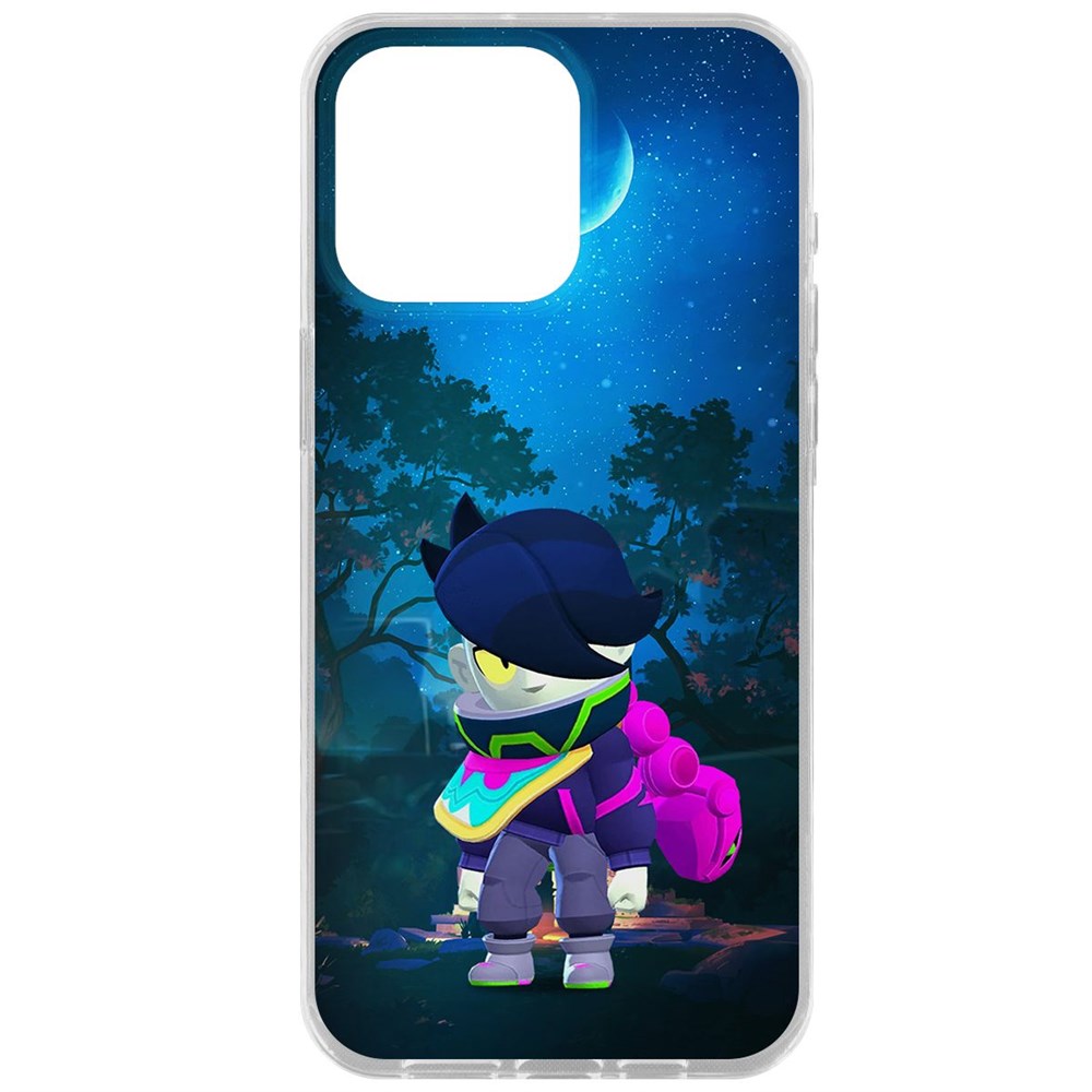 

Чехол-накладка Krutoff Clear Case Brawl Stars-Орочи Эдгар для iPhone 15 Pro Max, Прозрачный