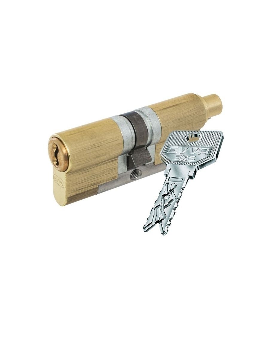 

Цилиндровый механизм EVVA 3ks 82 mm 41x41 ключ-вертушка латунь с вертушкой в комплекте, Золотистый, 3ks