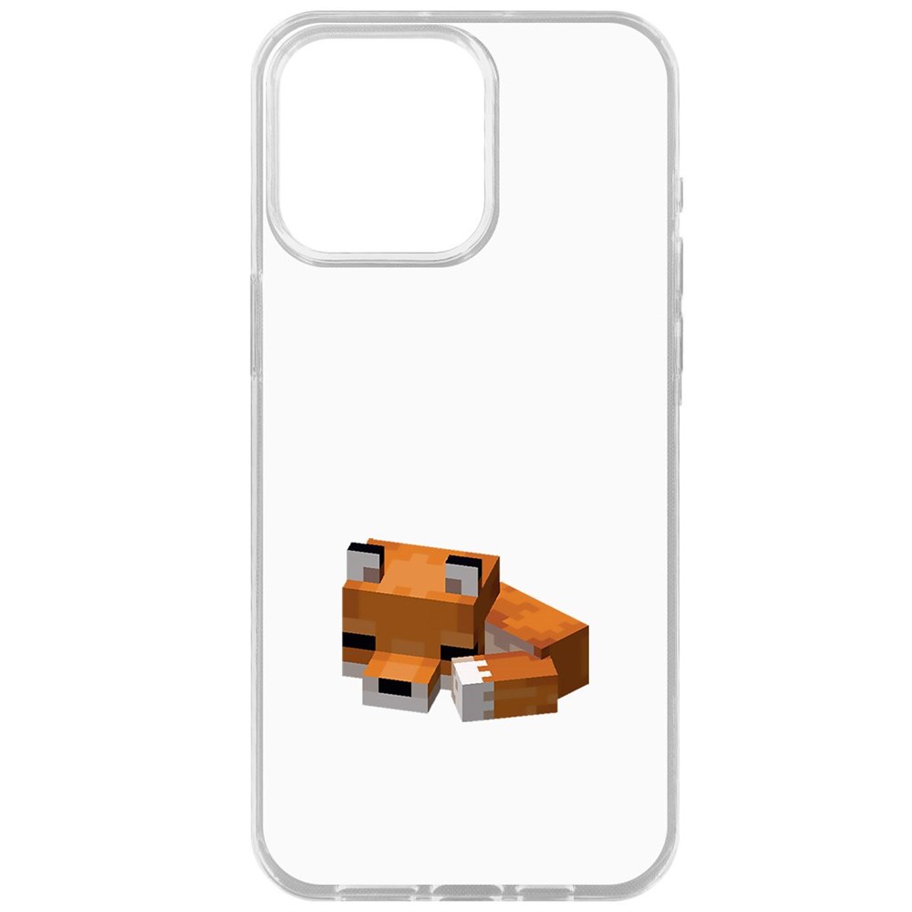 

Чехол-накладка Krutoff Clear Case Minecraft-Спящий Лисенок для iPhone 15 Pro Max, Прозрачный