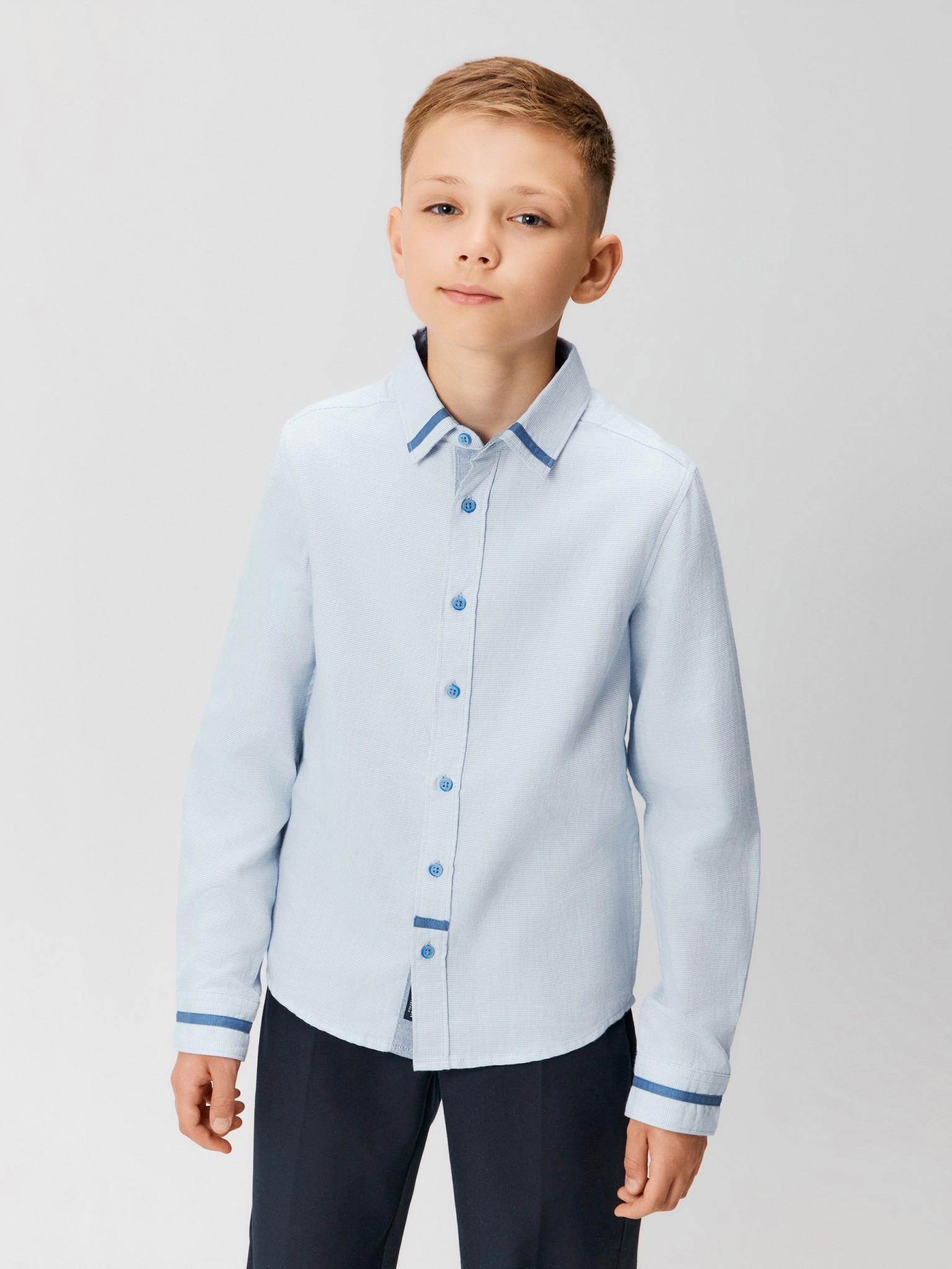 Рубашка детская ACOOLA 20140280152 цвет голубой размер 170