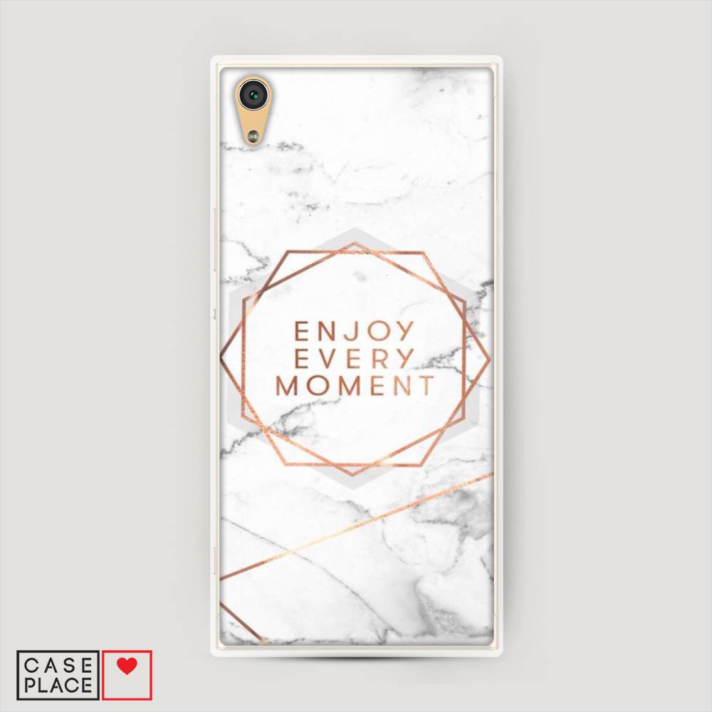 

Пластиковый чехол "Enjoy every moment мрамор" на Sony Xperia XA1