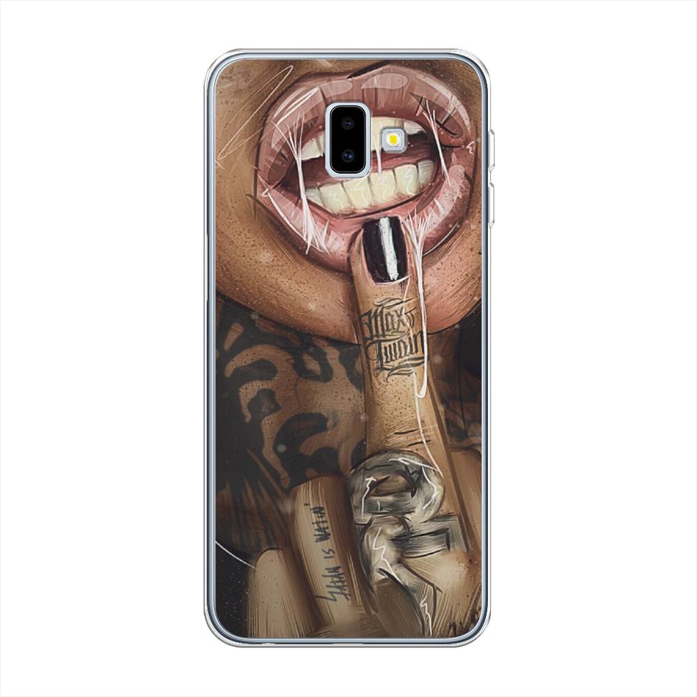 

Чехол Awog на Samsung Galaxy J6 + "Девушка с татуировками", Бежевый;розовый;черный, 26950-9