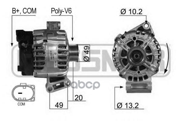 

Генератор ERA для Ford Focus III, Mondeo IV 1.6 210430