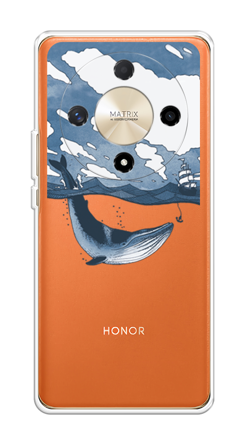 

Чехол на Honor X9B "Большой кит", Синий, 6122550-1