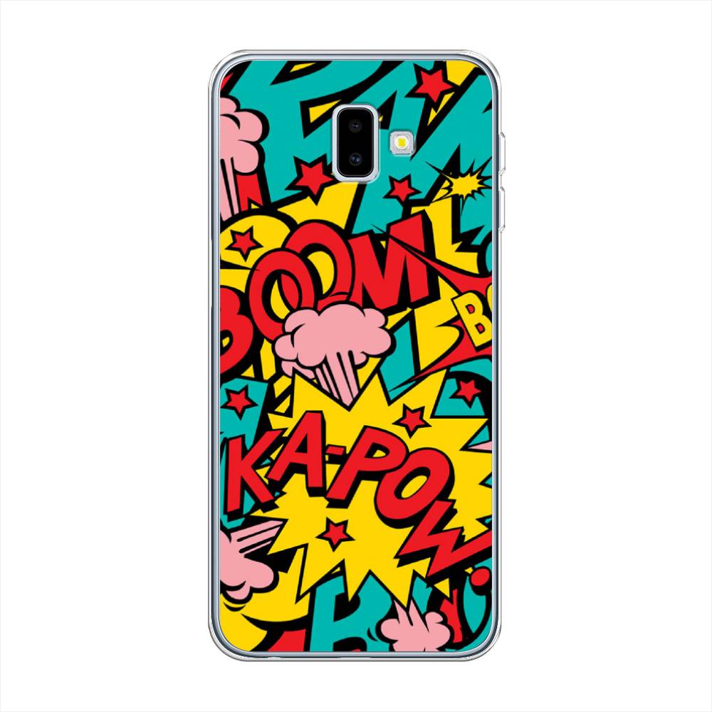 

Чехол Awog на Samsung Galaxy J6 + "Постер pop art", Голубой;желтый;красный, 26950-9