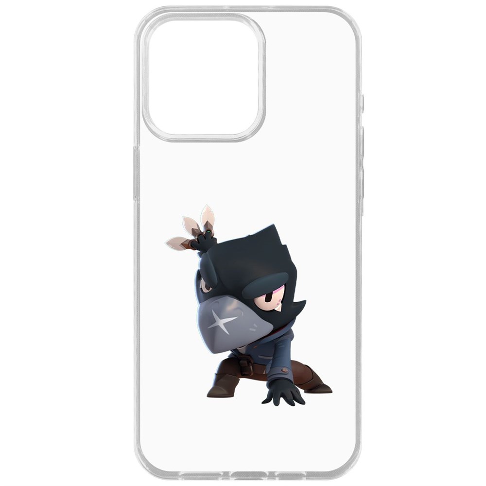 

Чехол-накладка Krutoff Clear Case Brawl Stars-Ворон для iPhone 15 Pro Max, Прозрачный