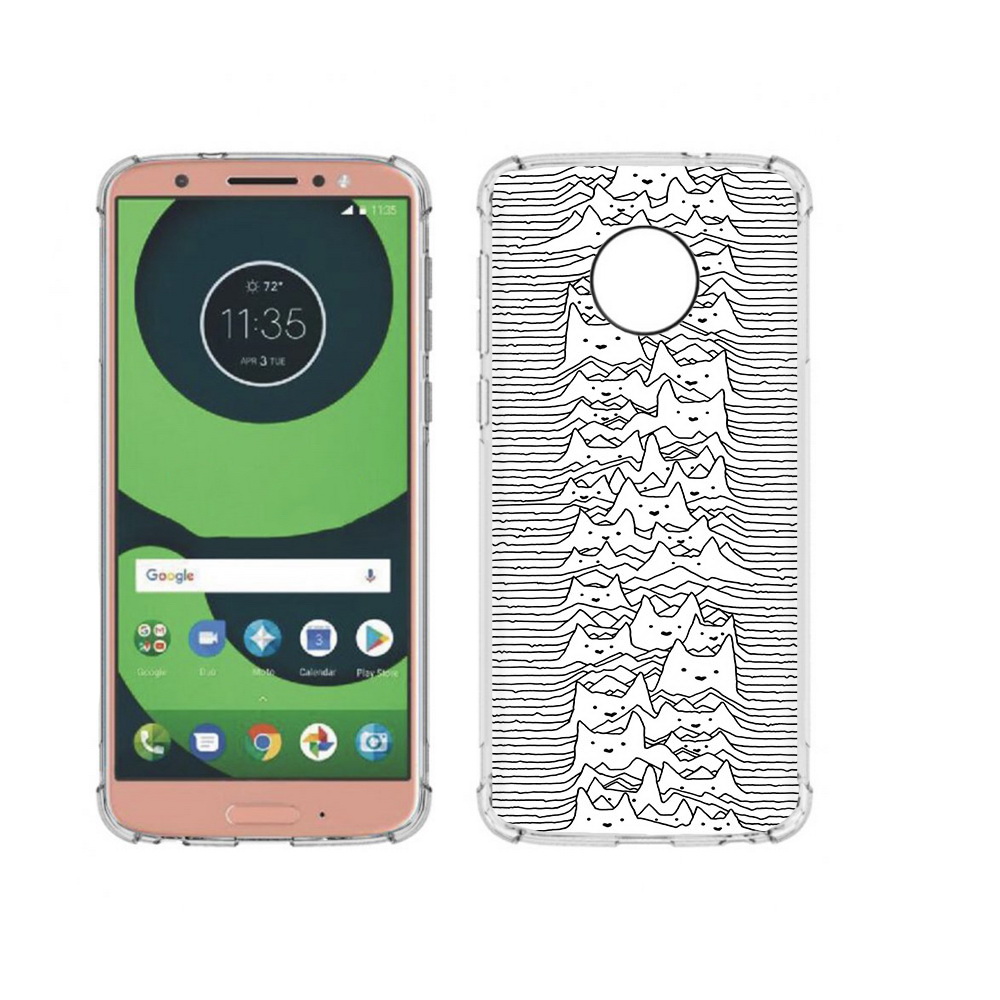 

Чехол MyPads Tocco для Motorola Moto G6 черно белые коты 3D (PT99805.376.682), Прозрачный, Tocco