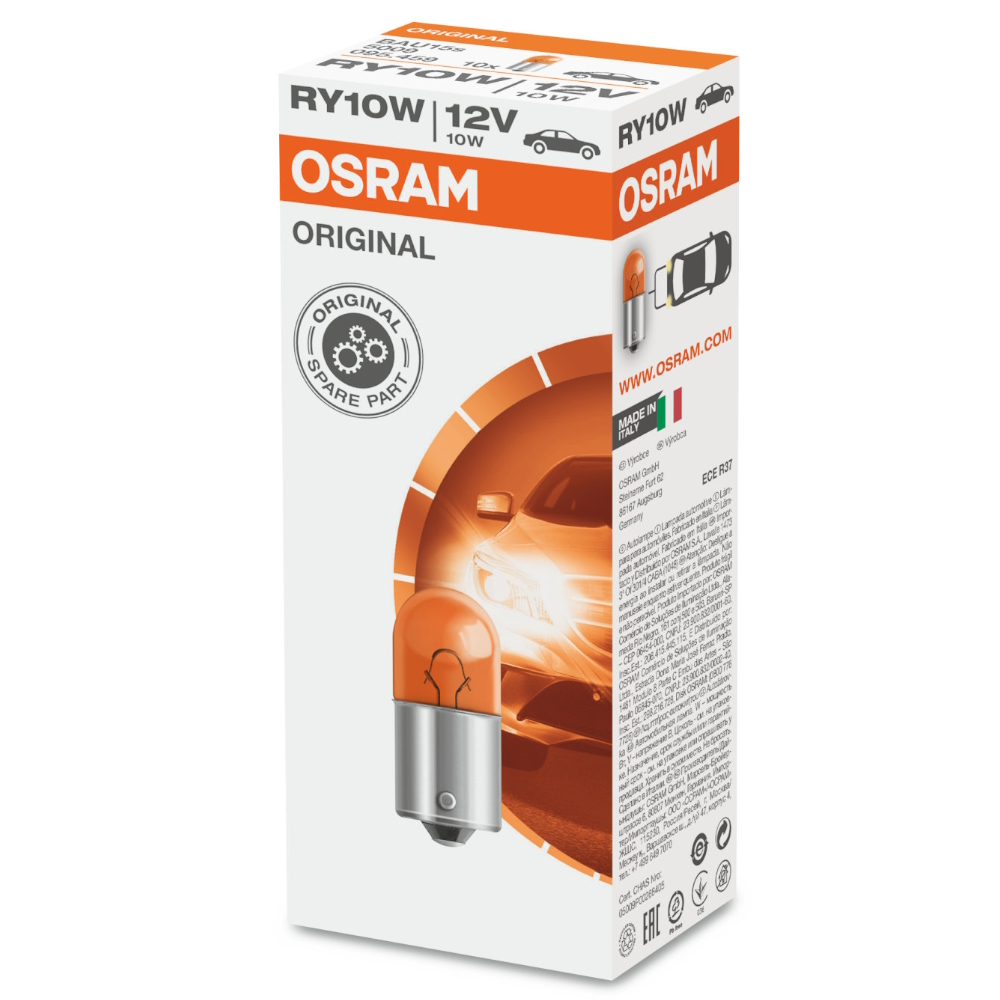 Комплект сигнальных ламп Osram RY10W (10W 12V) Original Line 10шт