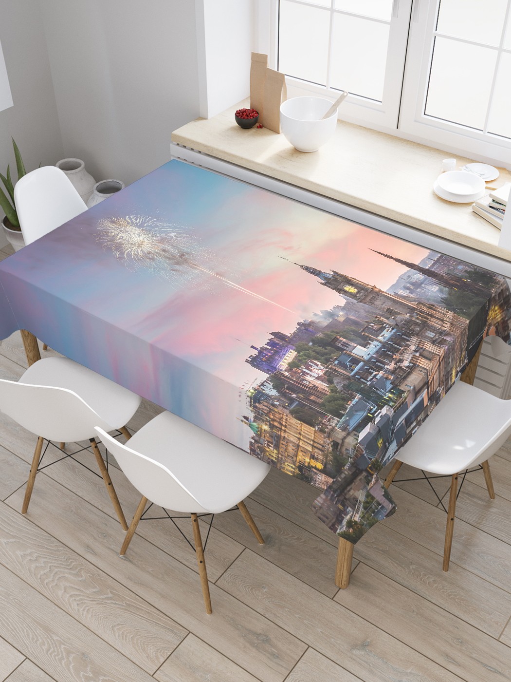 

Фотоскатерть JoyArty МУЛЬТИ 91762 120x145, Голубой