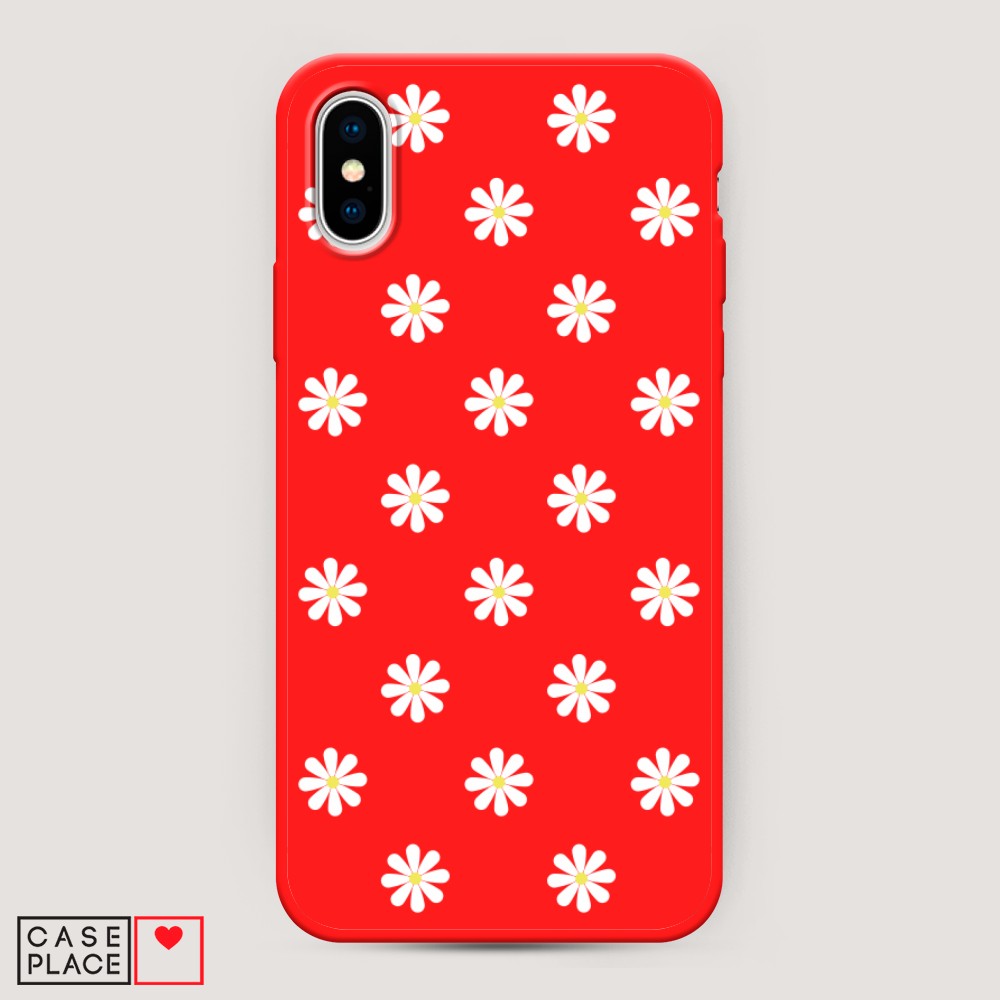 

Матовый силиконовый чехол "Маленькие ромашки" на Apple iPhone XS Max (10S Max), 11953-1