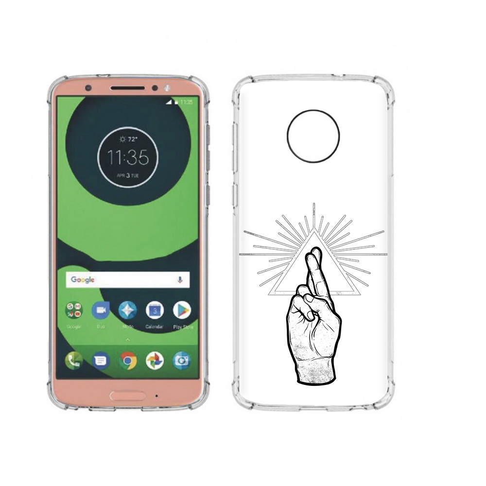 

Чехол MyPads Tocco для Motorola Moto G6 черно белая рука (PT99805.376.681), Прозрачный, Tocco