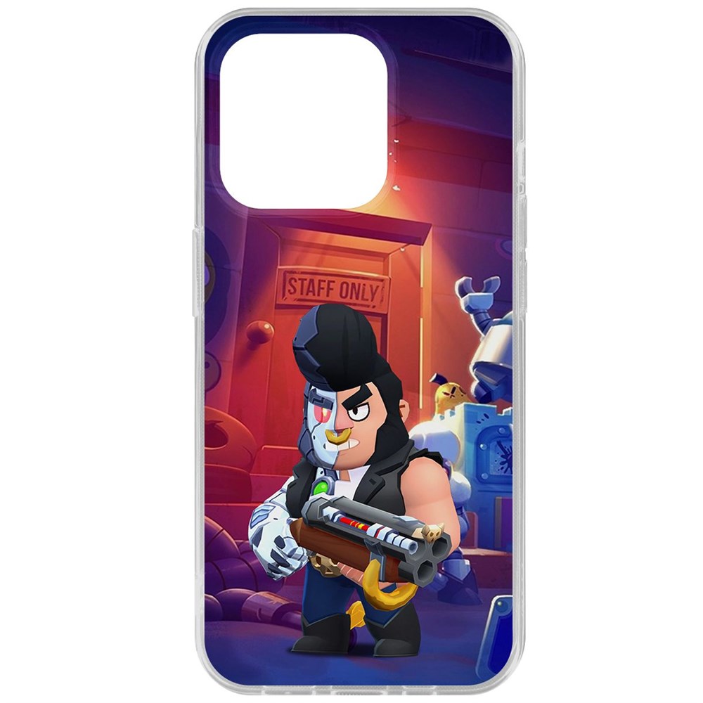 

Чехол-накладка Krutoff Clear Case Brawl Stars-Б-800 для iPhone 15 Pro, Прозрачный