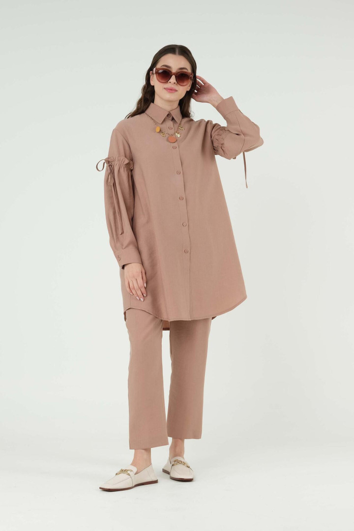 Рубашка женская HE-QA T2933 розовая 40 RU (товары доставляются из-за рубежа)